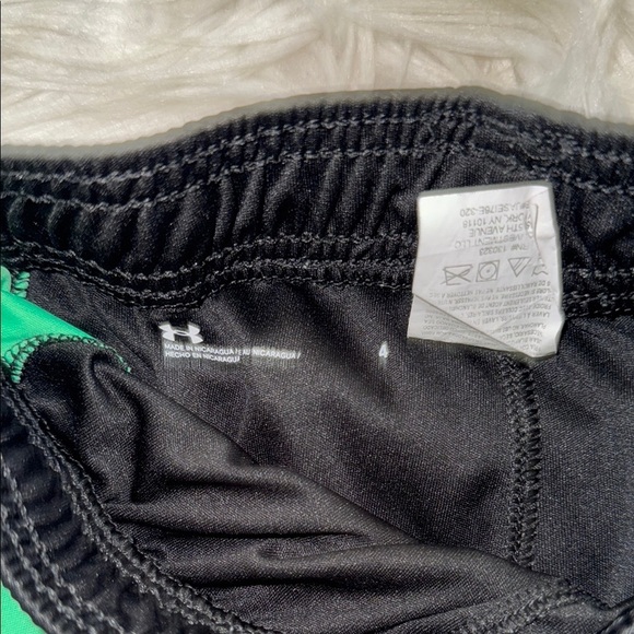 Under Armour Black Shorts with Green Accents - Picture 3 of 4